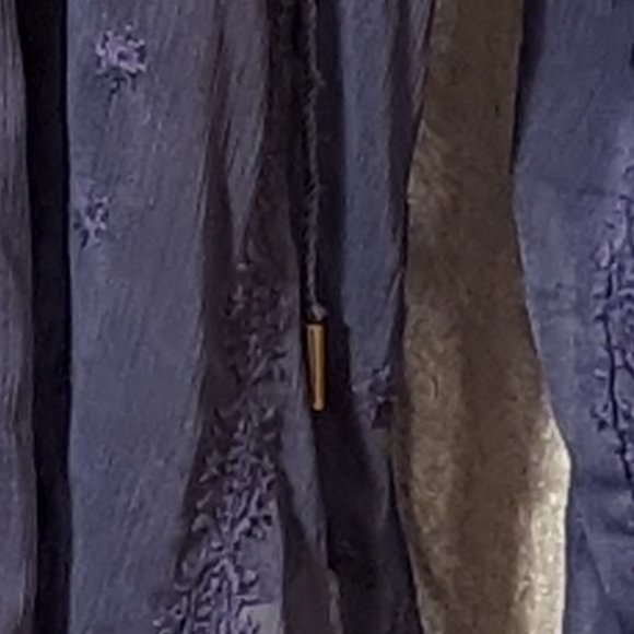 Democracy Blue Embroidered Sheer Blouse EUC - Picture 2 of 13